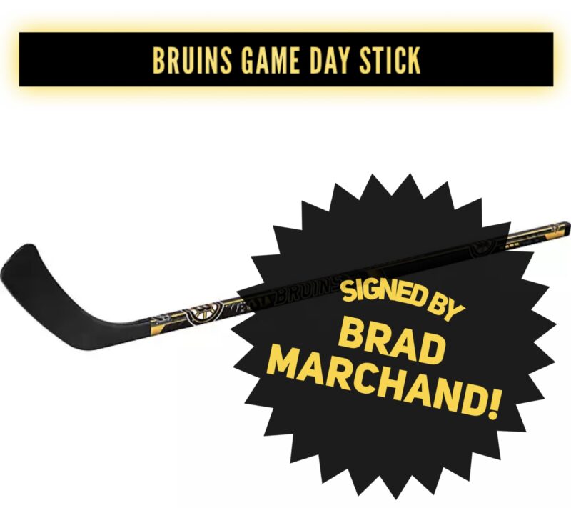 Autographed Bruins Game Day Stick
